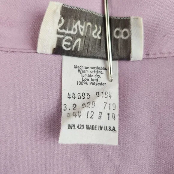 Vintage Levis Pearl Button Western Shirt Womens Small Purple Cowgirl Rodeo 80s - Picture 4 of 11